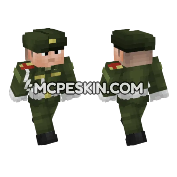 Russian Army Dress Uniform Minecraft Bedrock skin, front and back