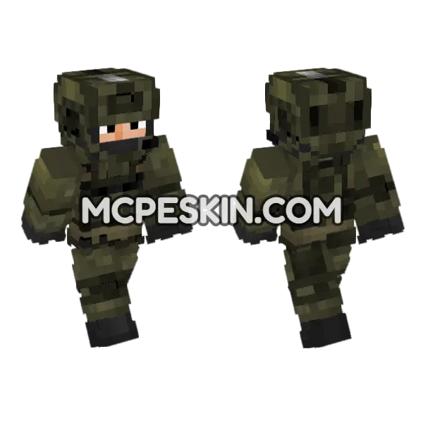 Russian Army Spetsnaz V3 Minecraft Bedrock skin, front and back