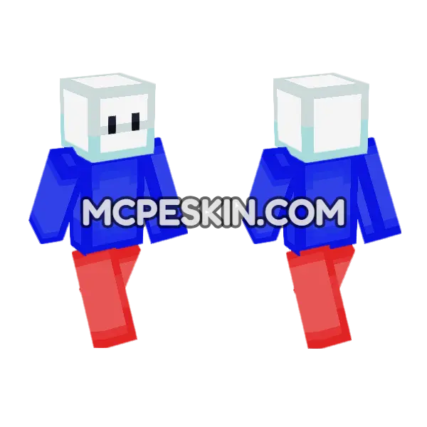 Russian Flag Outfit Minecraft Bedrock skin, front and back