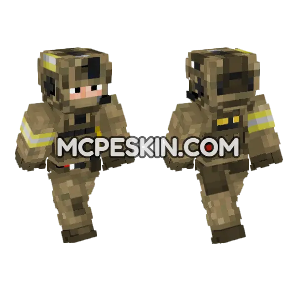 Russian FSB Operator Minecraft Bedrock skin, front and back