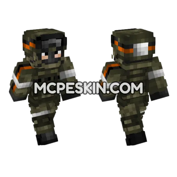 Russian Ground Forces Soldier Minecraft Bedrock skin, front and back