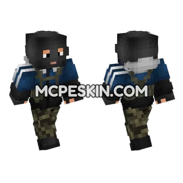 Russian Separatists Goons V1 Minecraft Bedrock skin, front and back