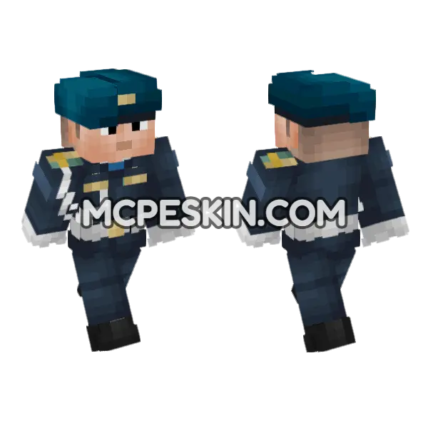 Russian VDV Dress Uniform Parade Minecraft Bedrock skin, front and back