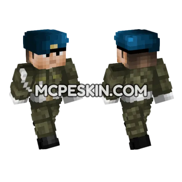 Russian VDV Parade Uniform Minecraft Bedrock skin, front and back