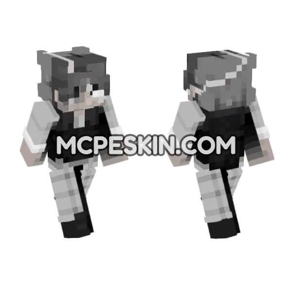 Sad Girl Skin Minecraft Bedrock skin, front and back