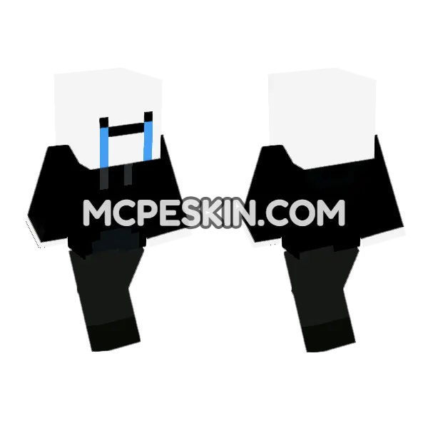 Sad Man Minecraft Bedrock skin, front and back