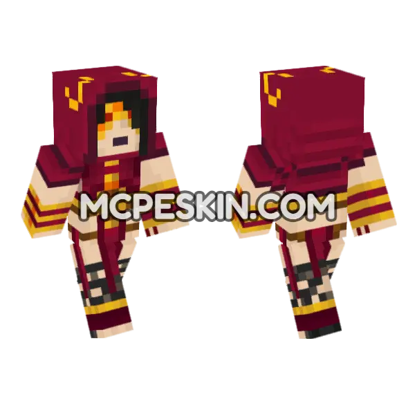 Sadira Minecraft Bedrock skin, front and back