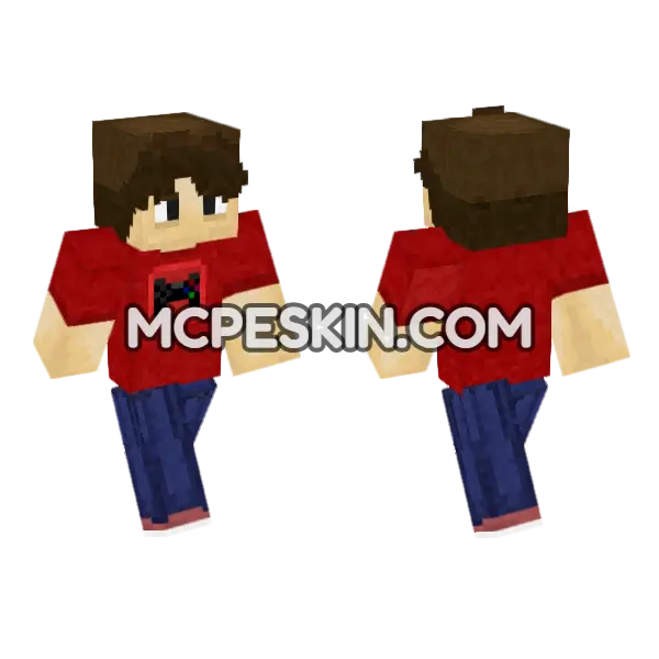 Sai The Gamer Minecraft Bedrock skin, front and back