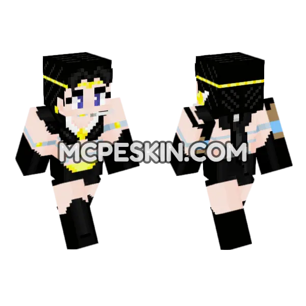 Sailor Star Fighter Minecraft Bedrock skin, front and back