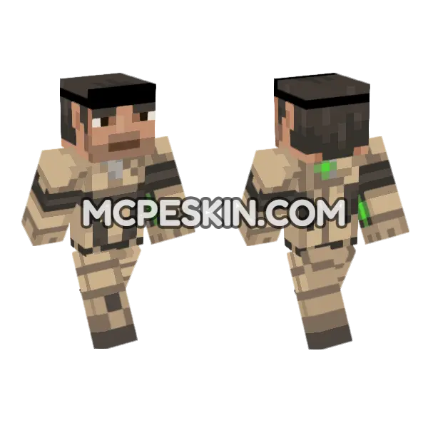 Sam Fisher Splinter Cell Minecraft Bedrock skin, front and back