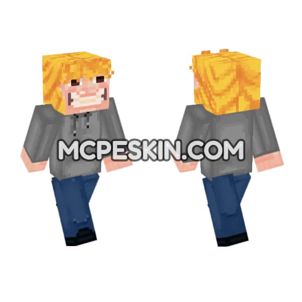 Sam The Boy Minecraft Bedrock skin, front and back