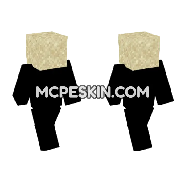 Sand Skin Minecraft Bedrock skin, front and back