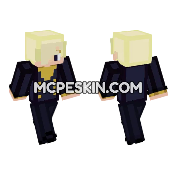 Sanji Minecraft Bedrock skin, front and back