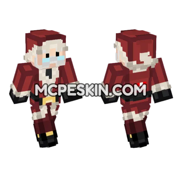 Santa Claus Skin Minecraft Bedrock skin, front and back