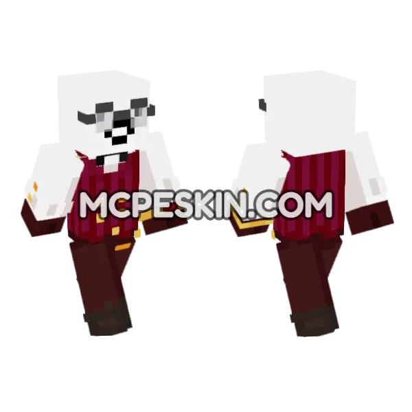 Saparata Minecraft Bedrock skin, front and back