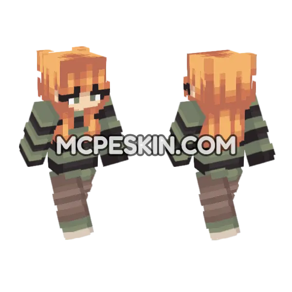 Sarah Minecraft Bedrock skin, front and back