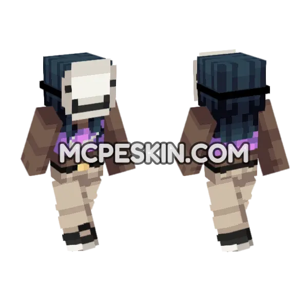 Sarah Minecraft Bedrock skin, front and back