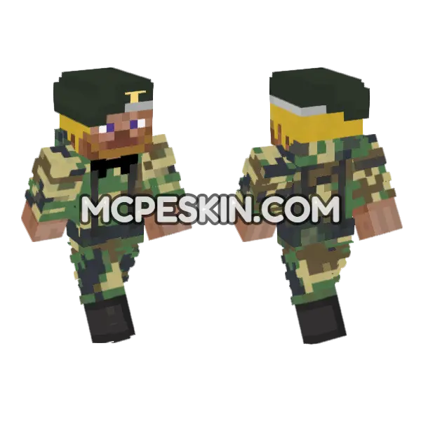 Sargelaw Camo Skin Minecraft Bedrock skin, front and back