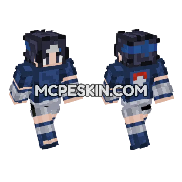 Sasuke Skin Minecraft Bedrock skin, front and back