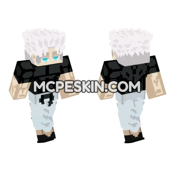 Satoru Gojo White Hair, front and back