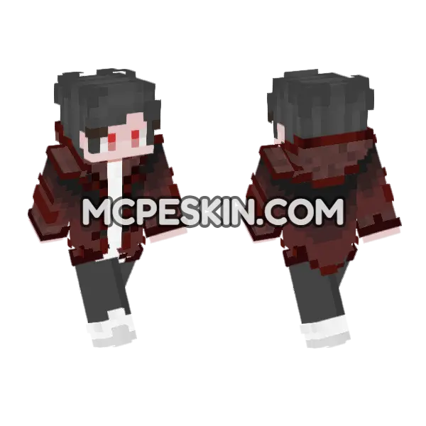 Scarlet Feast Minecraft Bedrock skin, front and back