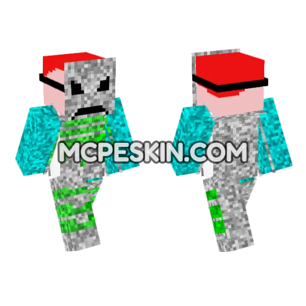 Scary 5961770 Minecraft Bedrock skin, front and back