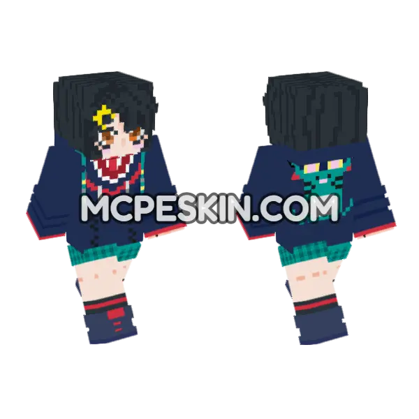 School Uniform Girl, front and back