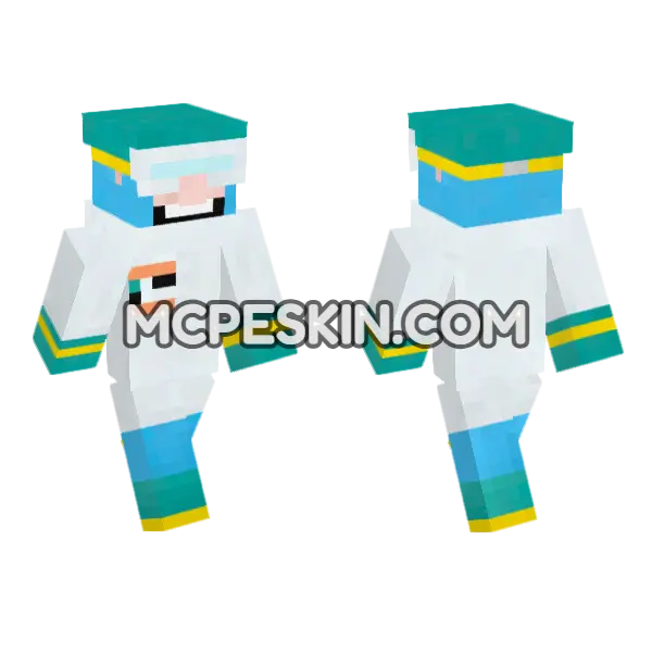 Scientist Wilson Minecraft Bedrock skin, front and back