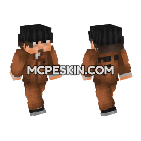 SCP D Class Skin Minecraft Bedrock skin, front and back