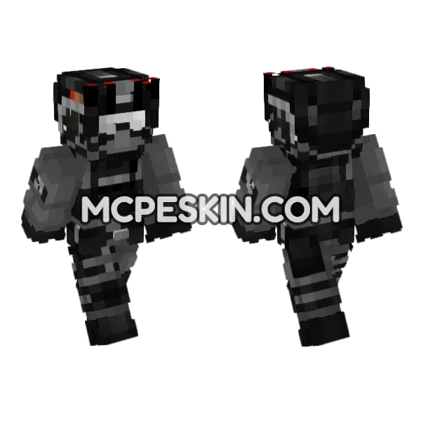 SCP Foundation Epsilon 11 Operator Minecraft Bedrock skin, front and back