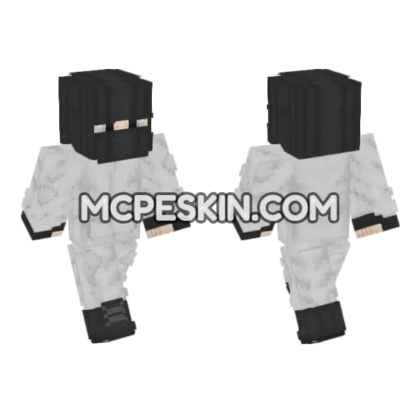 SCP Foundation Guard Minecraft Bedrock skin, front and back