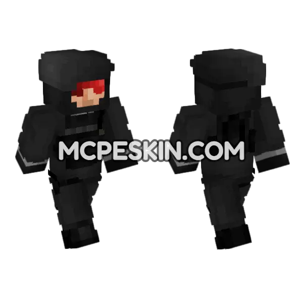 SCP Isdv2 Minecraft Bedrock skin, front and back