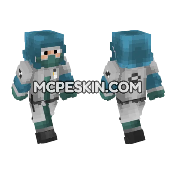 SCP Researcher V4 Minecraft Bedrock skin, front and back
