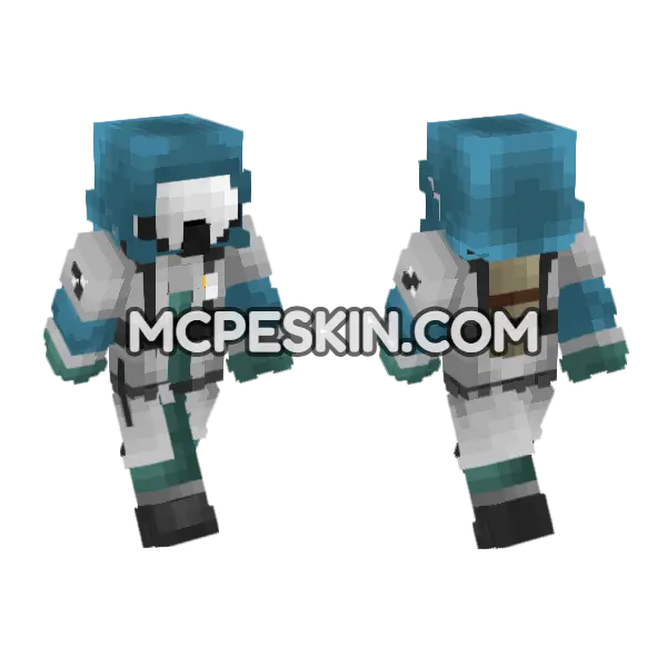 Scp Researcher V5 Minecraft Bedrock skin, front and back