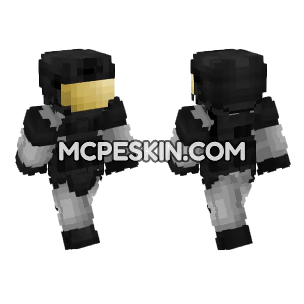 SCP Security Guard Minecraft Bedrock skin, front and back