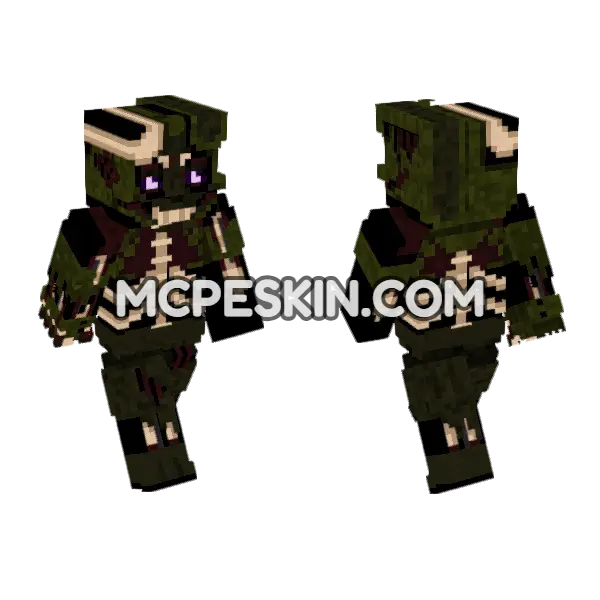 Scraptrap Edit Showbiz Minecraft Bedrock skin, front and back