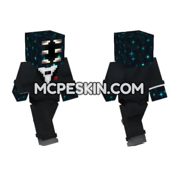 Sculk Jaw Tuxedo Man, front and back