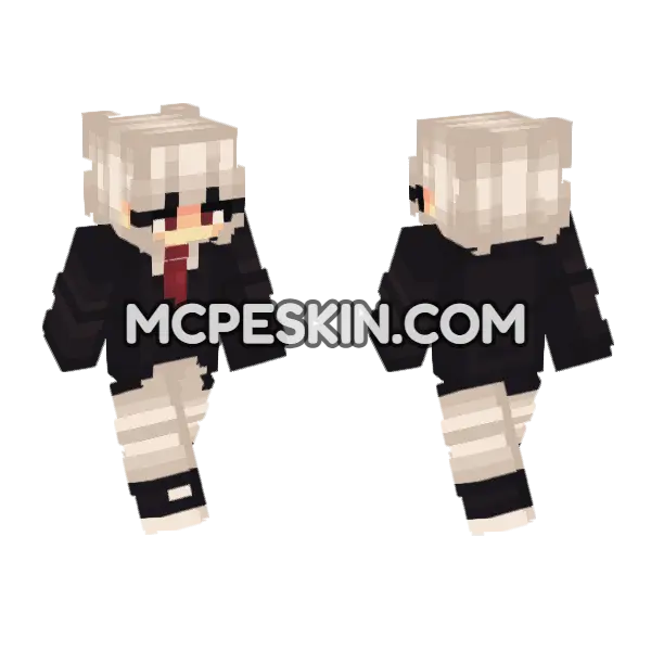 Selena School Uniform Minecraft Bedrock skin, front and back