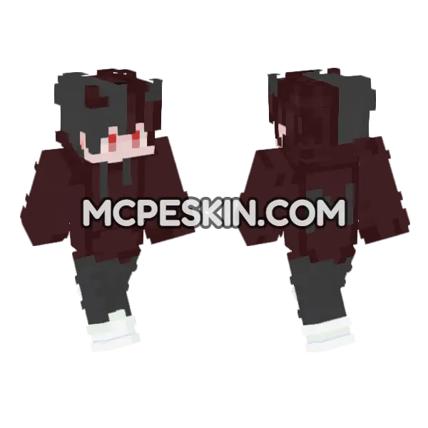 Shade Slayer Minecraft Bedrock skin, front and back