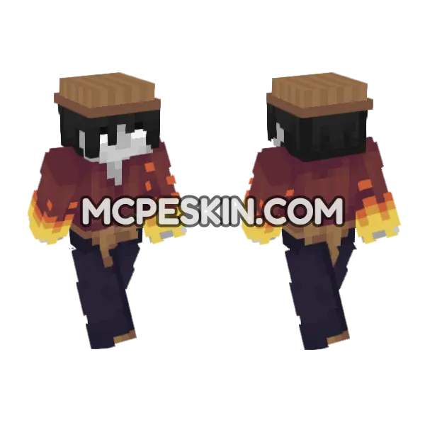 Shadow 1 Minecraft Bedrock skin, front and back