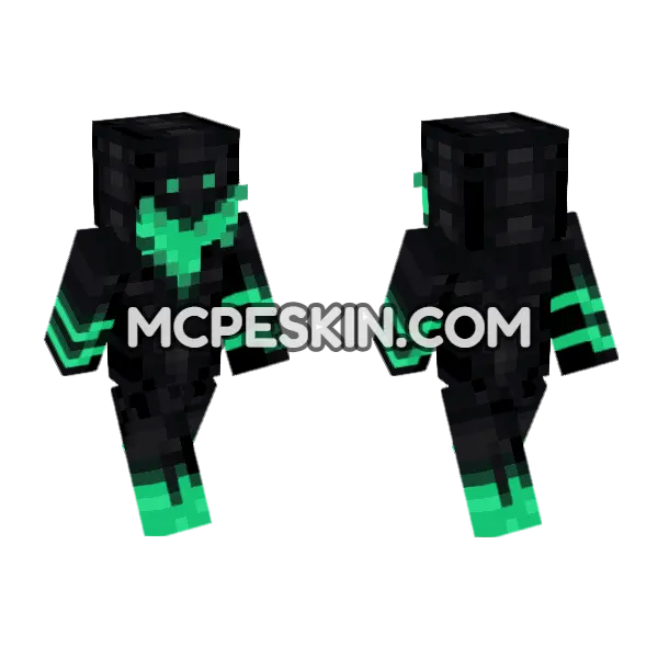 Shadow 11 Skin Minecraft Bedrock skin, front and back