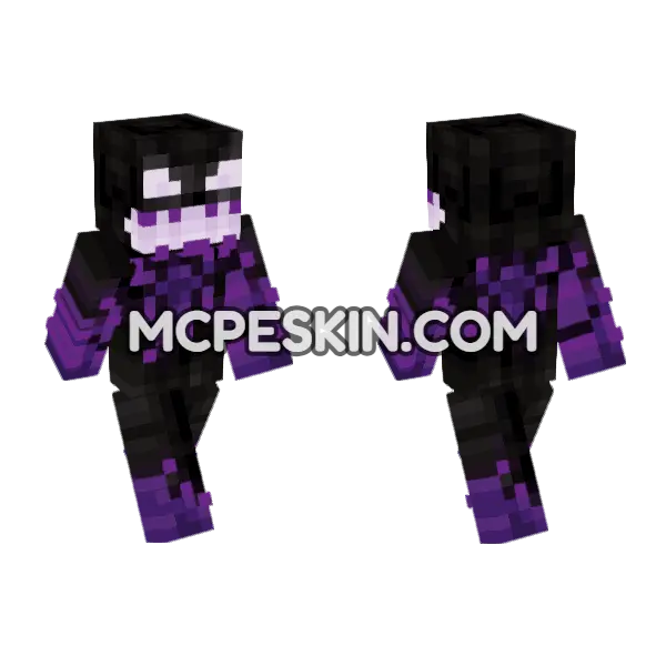 Shadow 12 Minecraft Bedrock skin, front and back