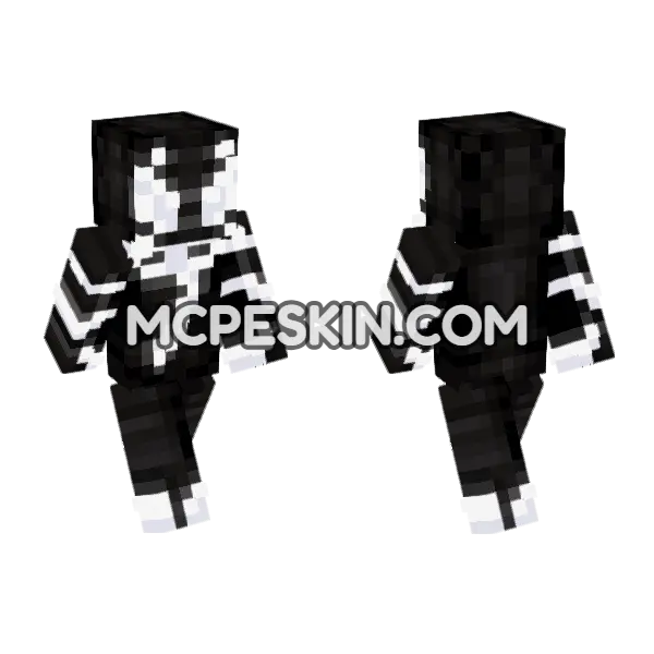 Shadow 15 Skin Minecraft Bedrock skin, front and back