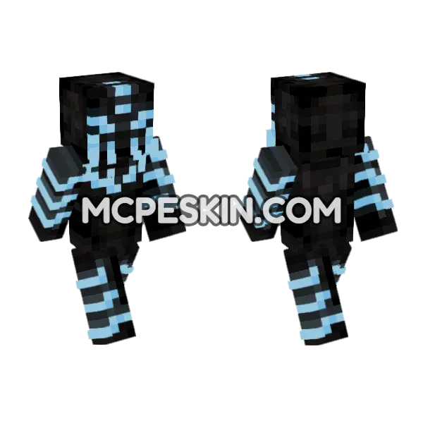 Shadow 18 Minecraft Bedrock skin, front and back