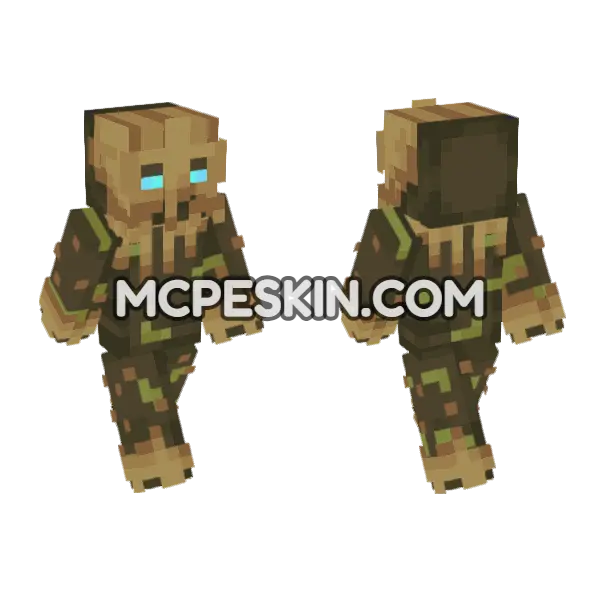 Shadow 21 Minecraft Bedrock skin, front and back