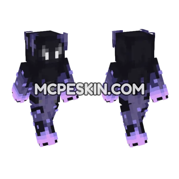 Shadow 8 Minecraft Bedrock skin, front and back