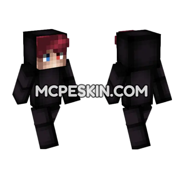 Shadow Skin 13 Minecraft Bedrock skin, front and back