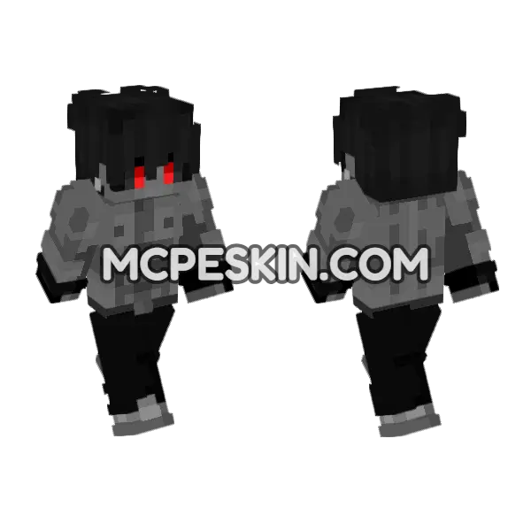 Shadow Skin 4 Minecraft Bedrock skin, front and back