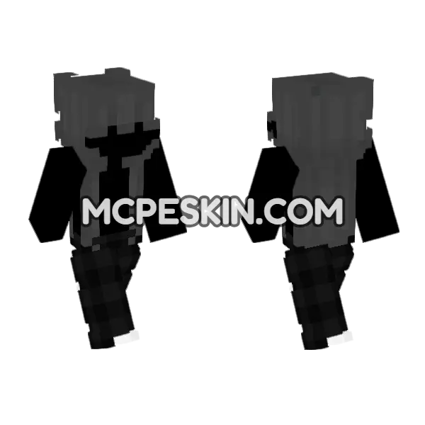 Shadow Skin 5 Minecraft Bedrock skin, front and back