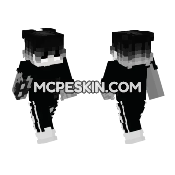 Shadow Skin 7 Minecraft Bedrock skin, front and back